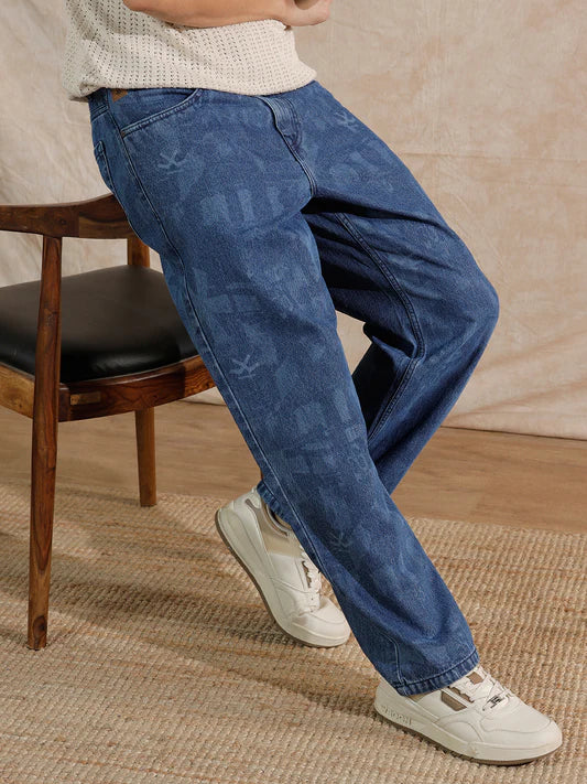 Comfortable Loose Fit Jeans for Men in Med Stone for Daily Wear