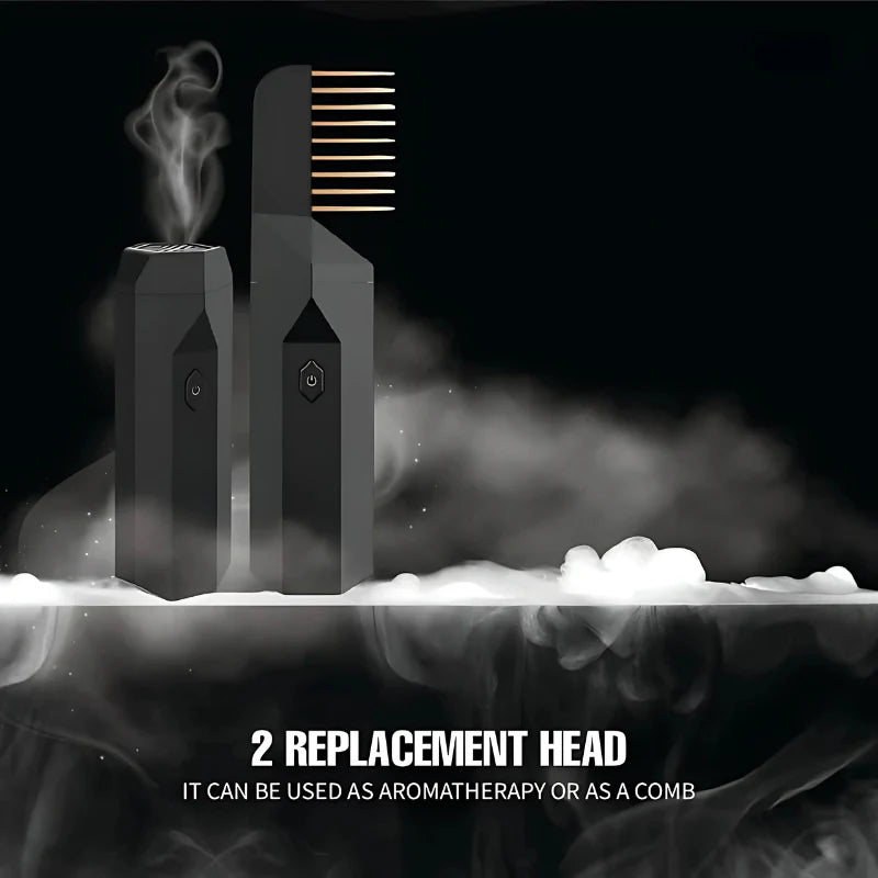 Natural Bakhoor Scented Comb with Rechargeable Electric Incense Diffuser for Hair and Relaxation