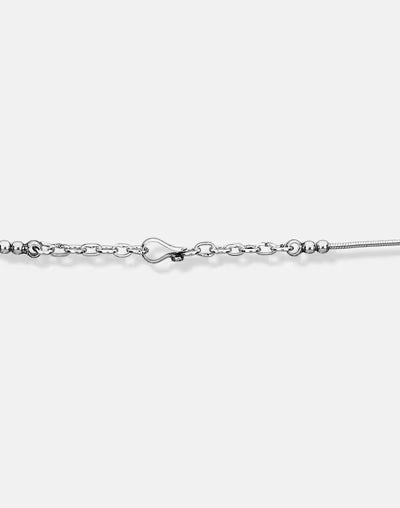Graceful Silver Necklace with Extended Length for Layering
