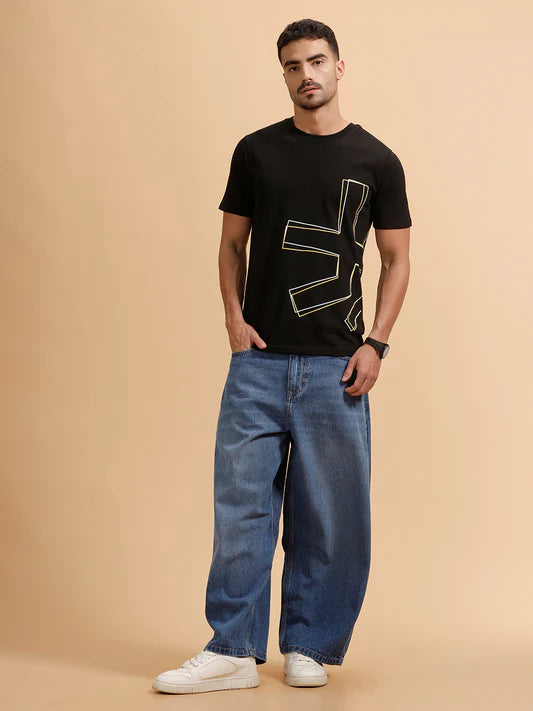 Stylish Blue Baggy Fit Jeans for Men Casual Everyday Outfit