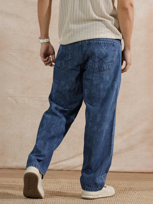 Comfortable Loose Fit Jeans for Men in Med Stone for Daily Wear