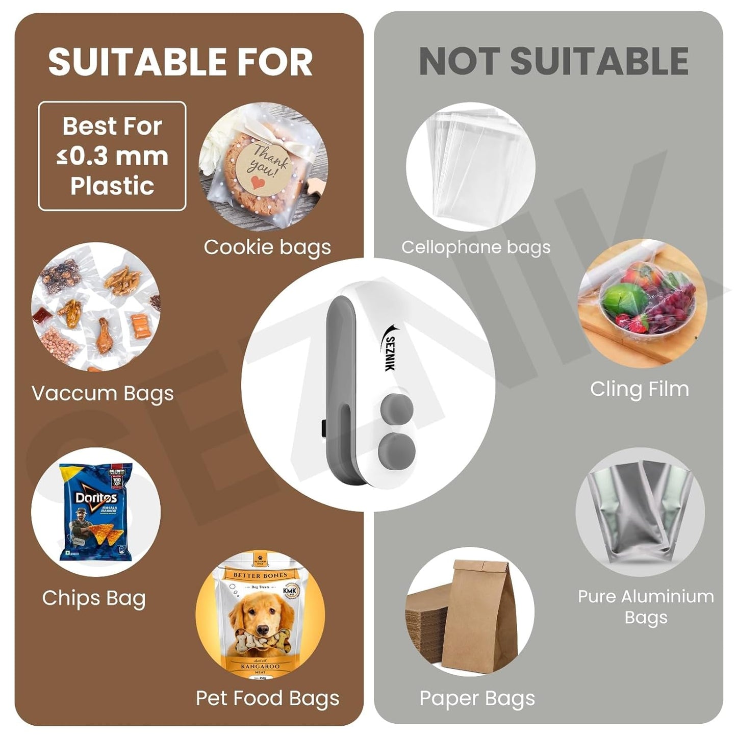 Mini Food Packet Sealing Machine Portable Handheld Heat Sealer for Snacks Chips and Fresh Storage