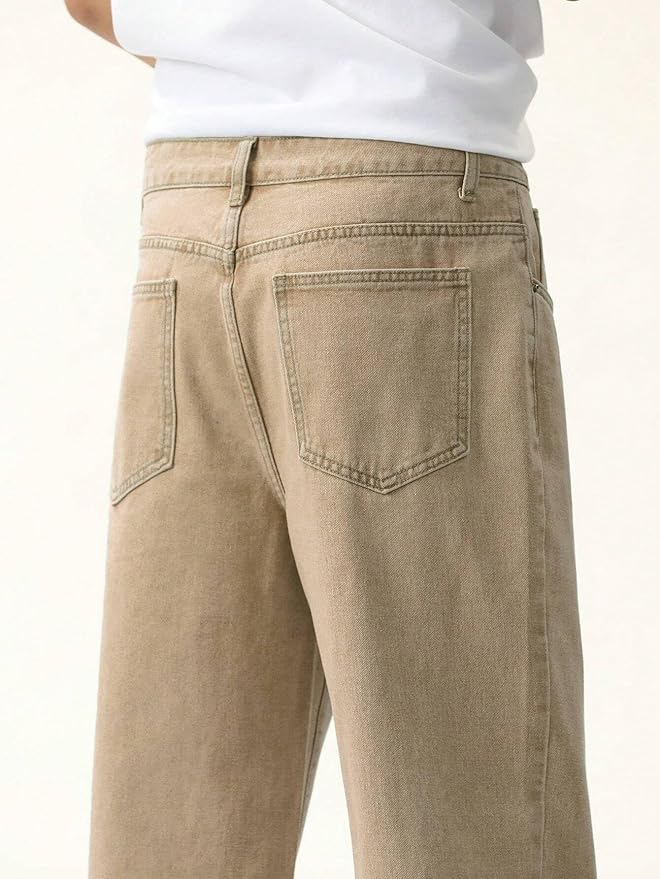 Baggy Fit Cotton Jeans for Men with Relaxed Style and Comfortable Wear