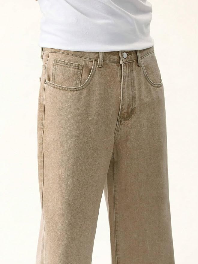 Baggy Fit Cotton Jeans for Men with Relaxed Style and Comfortable Wear
