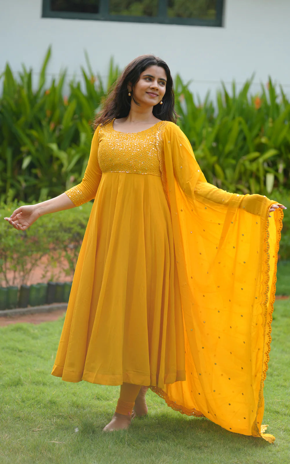 Premium Mustard Kurti Ensemble with Coordinated Dupatta and Stylish Traditional Detailing for Wedding Functions and Festive Occasions