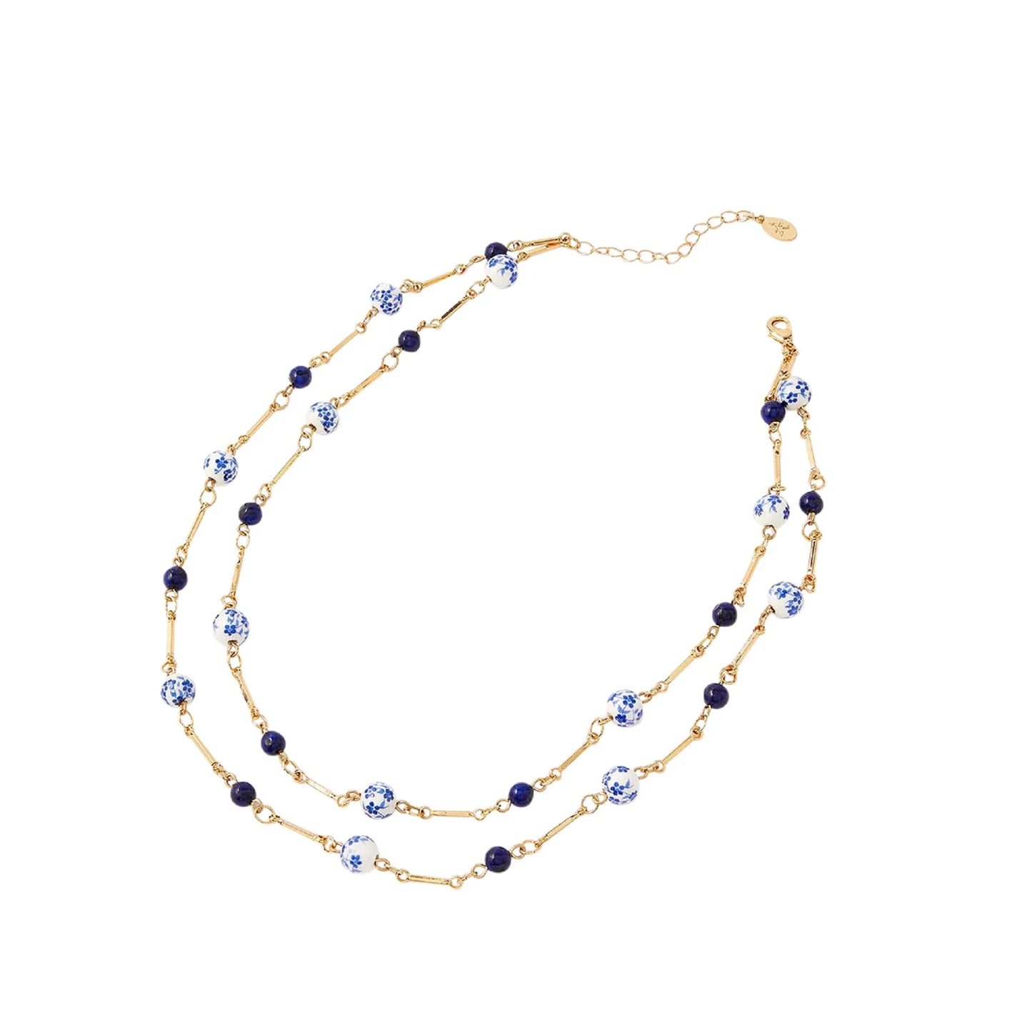 Trendy Multirow Beaded Necklace with Elegant Station Accents
