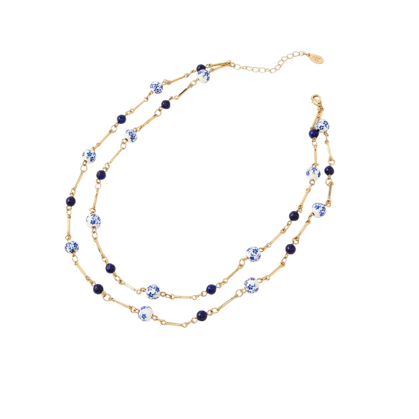 Trendy Multirow Beaded Necklace with Elegant Station Accents