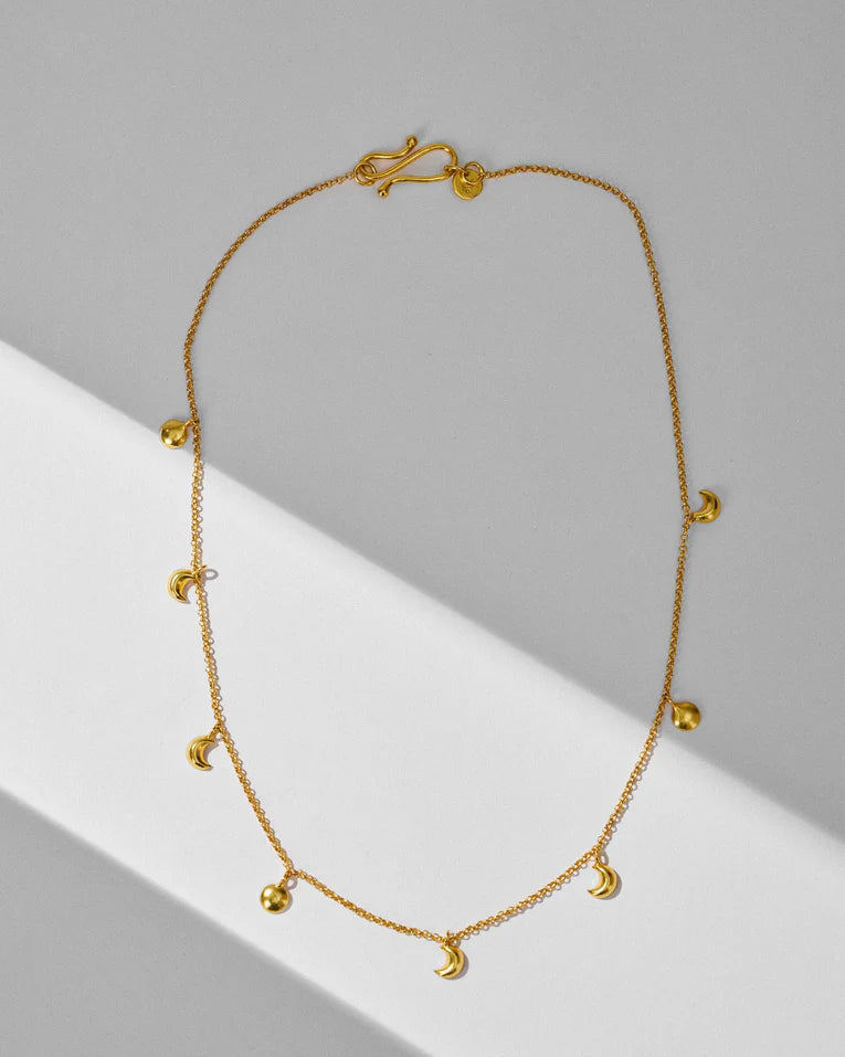 Minimalist Moondust Necklace in Gold Elegant and Comfortable Jewelry Accessory