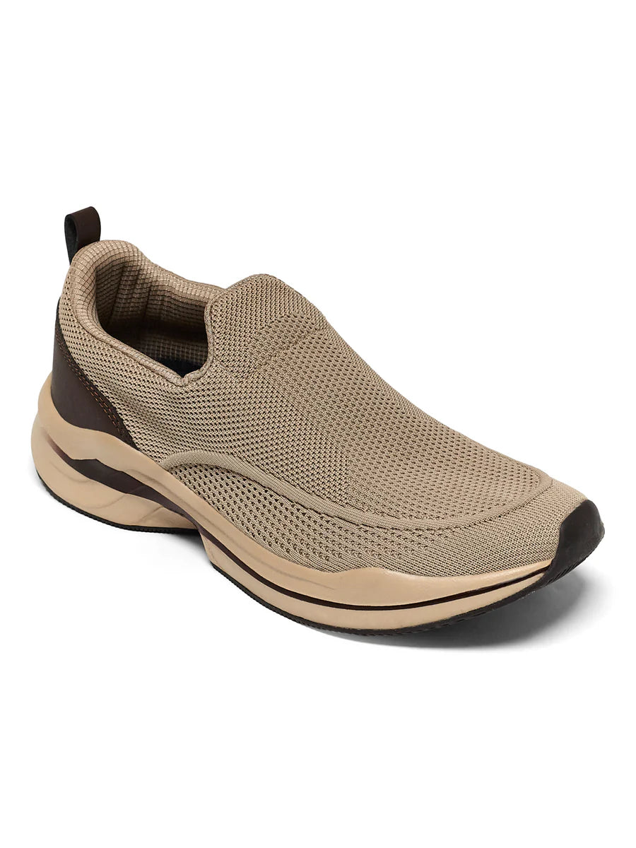 Men’s Beige Walking Sneakers Stylish and Durable Footwear