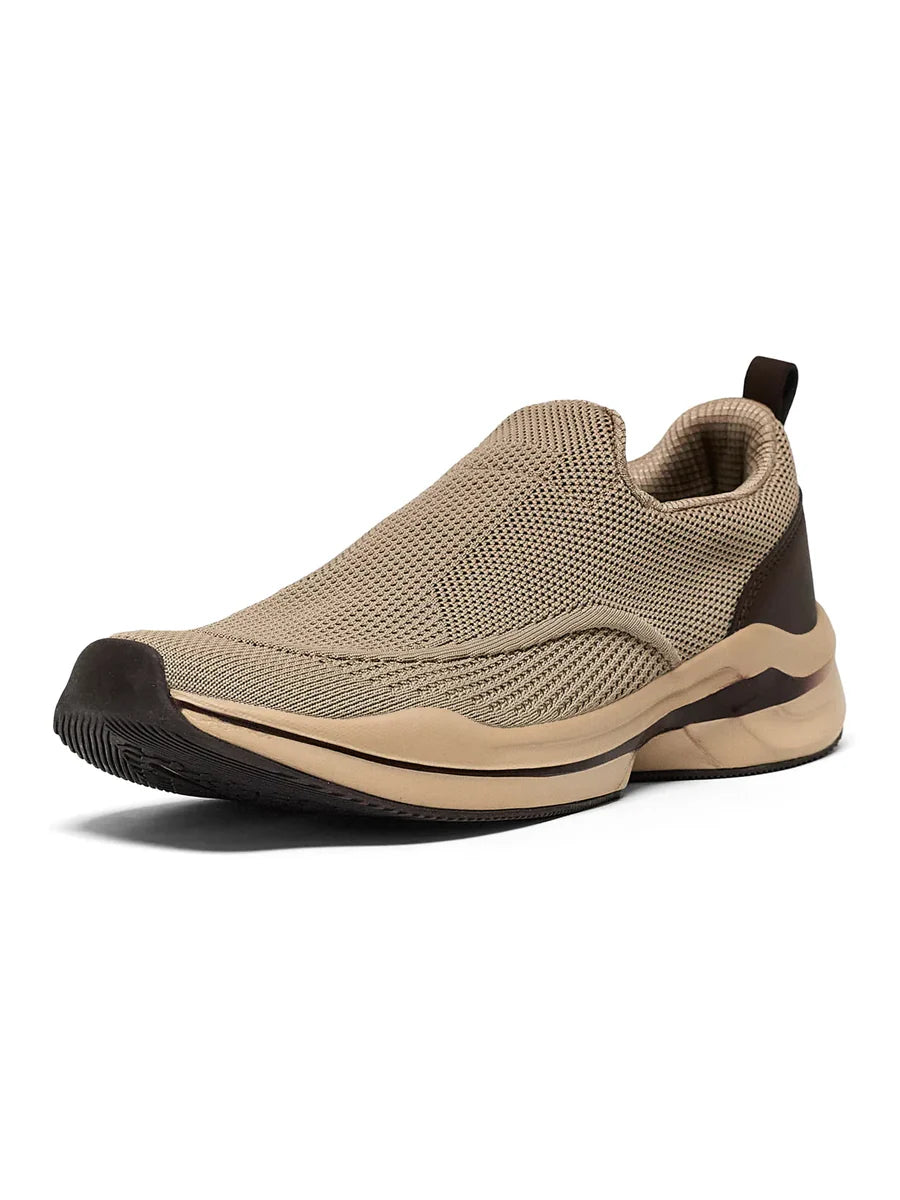 Men’s Beige Walking Sneakers Stylish and Durable Footwear