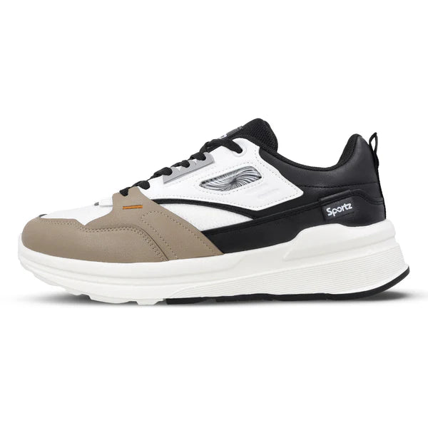 Trendy Men’s Sports Sneakers in White and Black for Street Style and Active Lifestyle