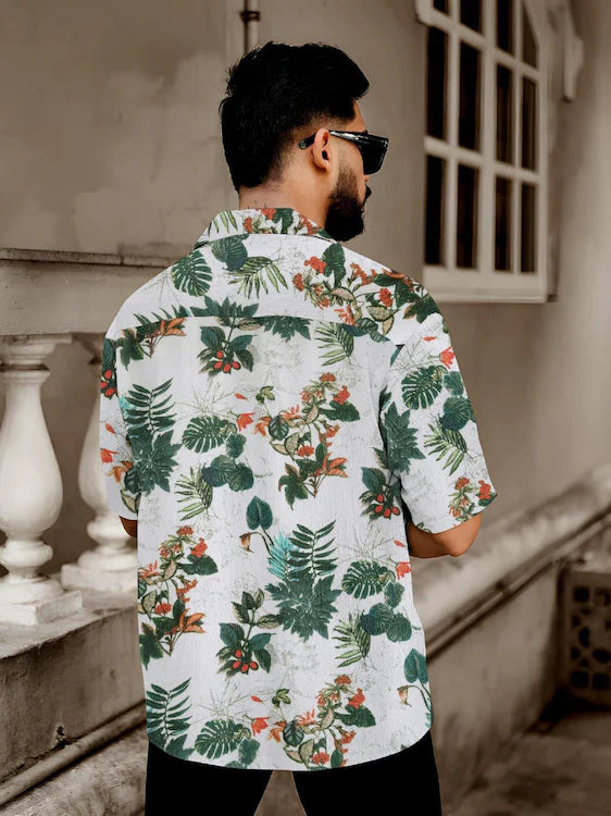 Casual Men’s Half Sleeve Shirt Lightweight Comfort Fit Perfect for Beach Trips Holiday Outings and Daily Wear