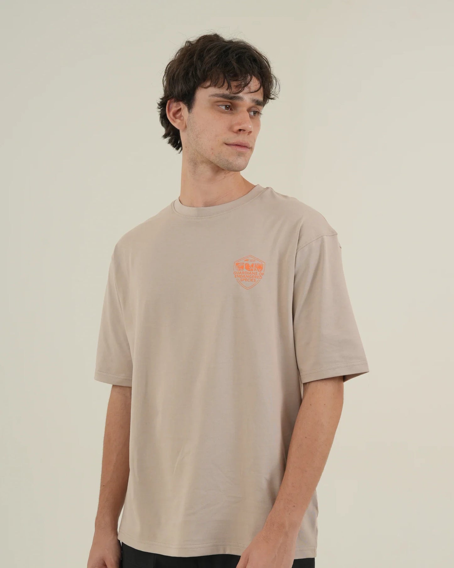 Casual Oversized T-Shirt for Men Rhino Graphic Everyday Wear