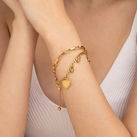 Lightweight Hearts All Over Bracelet Perfect for Layering with Other Jewelry