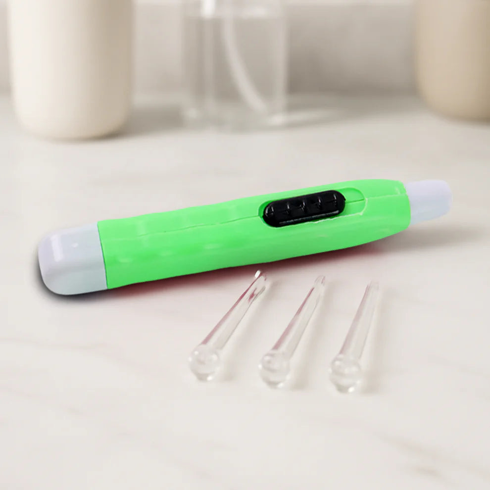 Green LED Ear Wax Removal Tool with Tweezer for Easy and Safe Cleaning