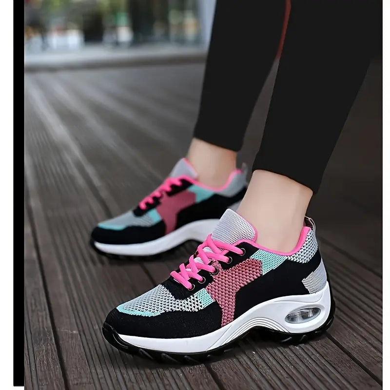 Women’s Lace Up Sneakers Lightweight Rubber Sole and Breathable Microfiber Upper for All Season Comfort and Everyday Wear