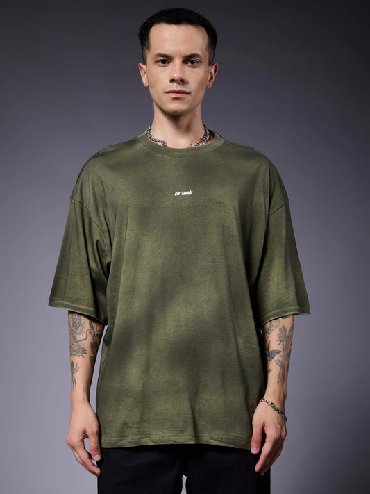 Vintage Style Oversized T-Shirt for Men Retro Wash