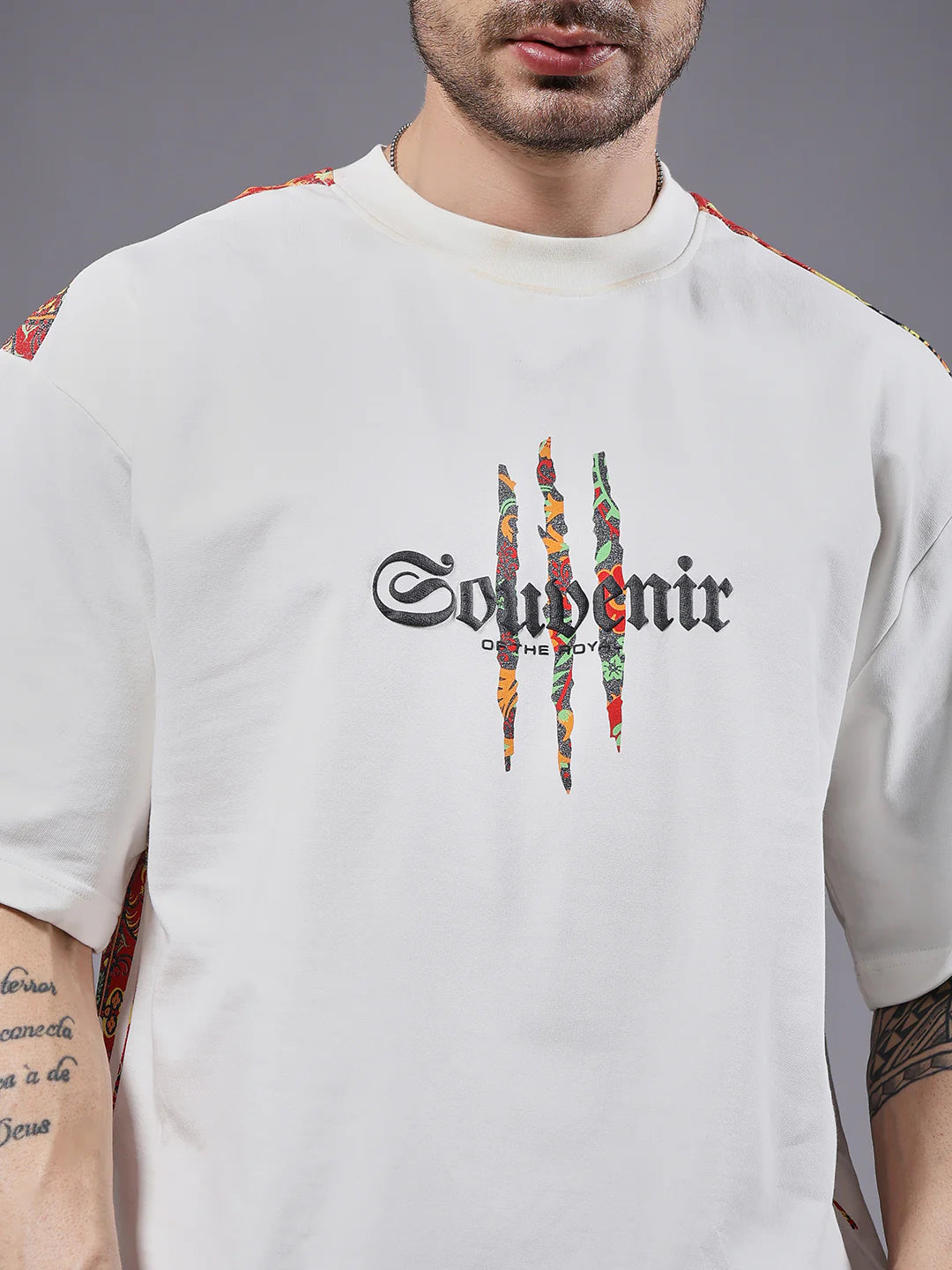 Trendy Oversized T-Shirt for Men Puff Graphic Print