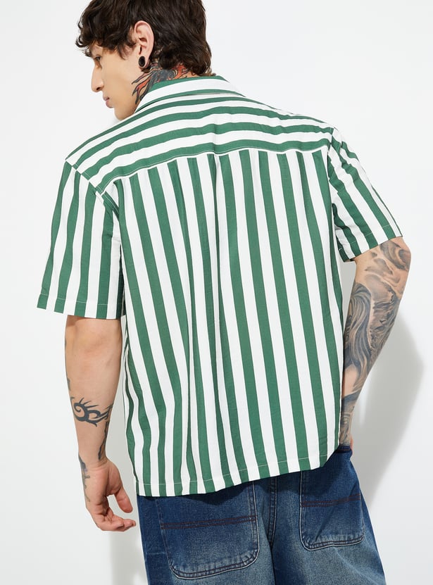 Versatile Men Striped Relaxed Fit Casual Shirt Lightweight Stylish and Comfortable