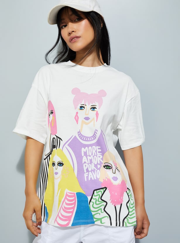 Soft and Stylish Women’s Printed T-shirt for Office, Home, and Daily Outings