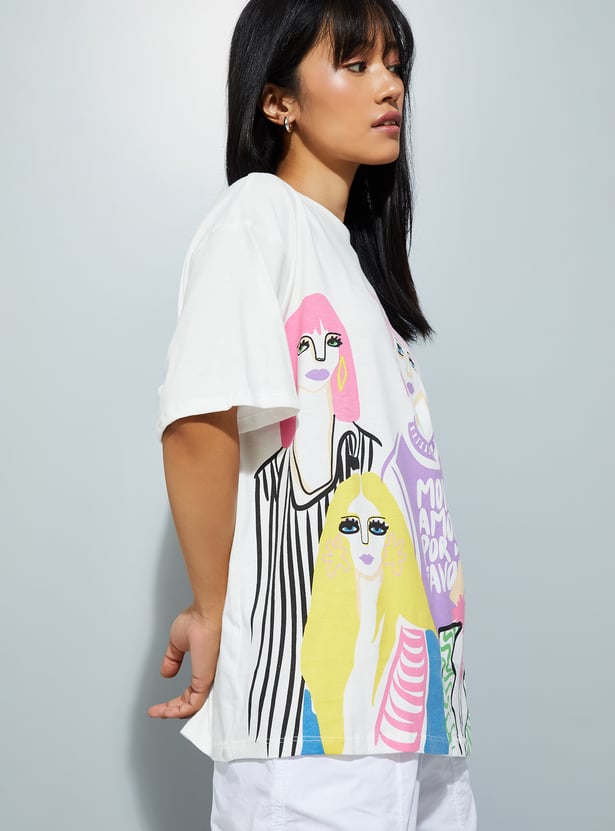 Soft and Stylish Women’s Printed T-shirt for Office, Home, and Daily Outings