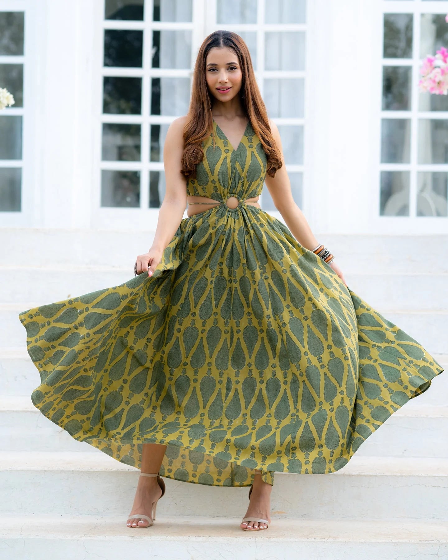 Casual Wear Maxi Dress with Prints for Women