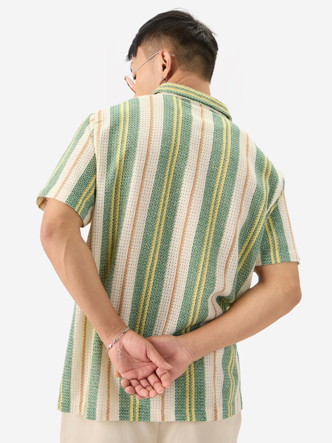 Golden Fields Men Textured Relaxed Fit Casual Shirt Ideal for Outdoor Adventures and Daily Wear