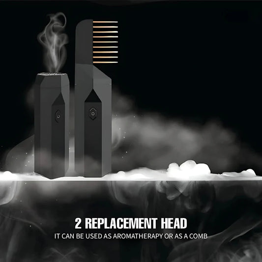 Natural Bakhoor Scented Comb with Rechargeable Electric Incense Diffuser for Hair and Relaxation