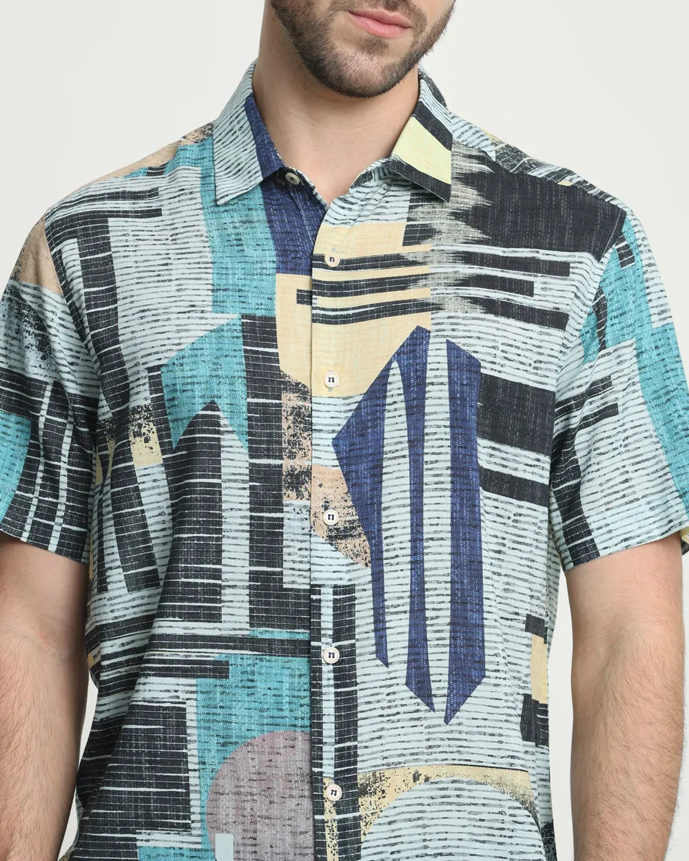 Stylish Multi-Print Slim Fit Shirt for Everyday Casual Look