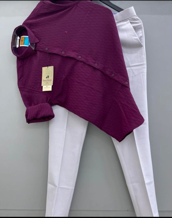 Men’s Versatile Shirt and Pant Combo Outfit for Office, Casual and Party Wear