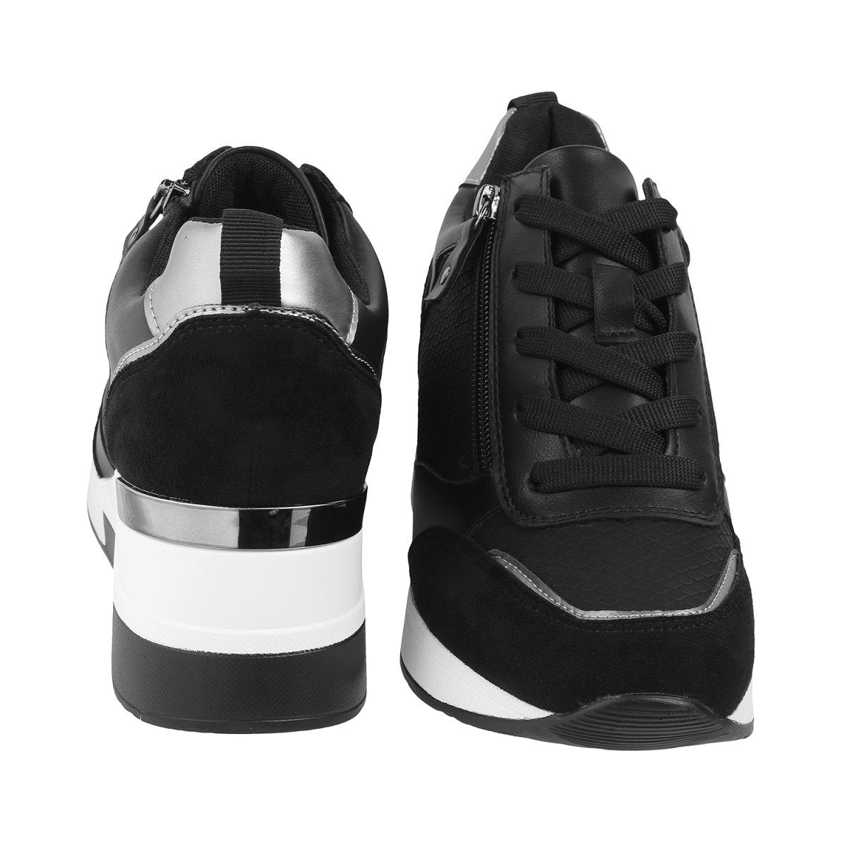 Classic Women Black Sports Sneakers for Running Sports Activities and Everyday Wear