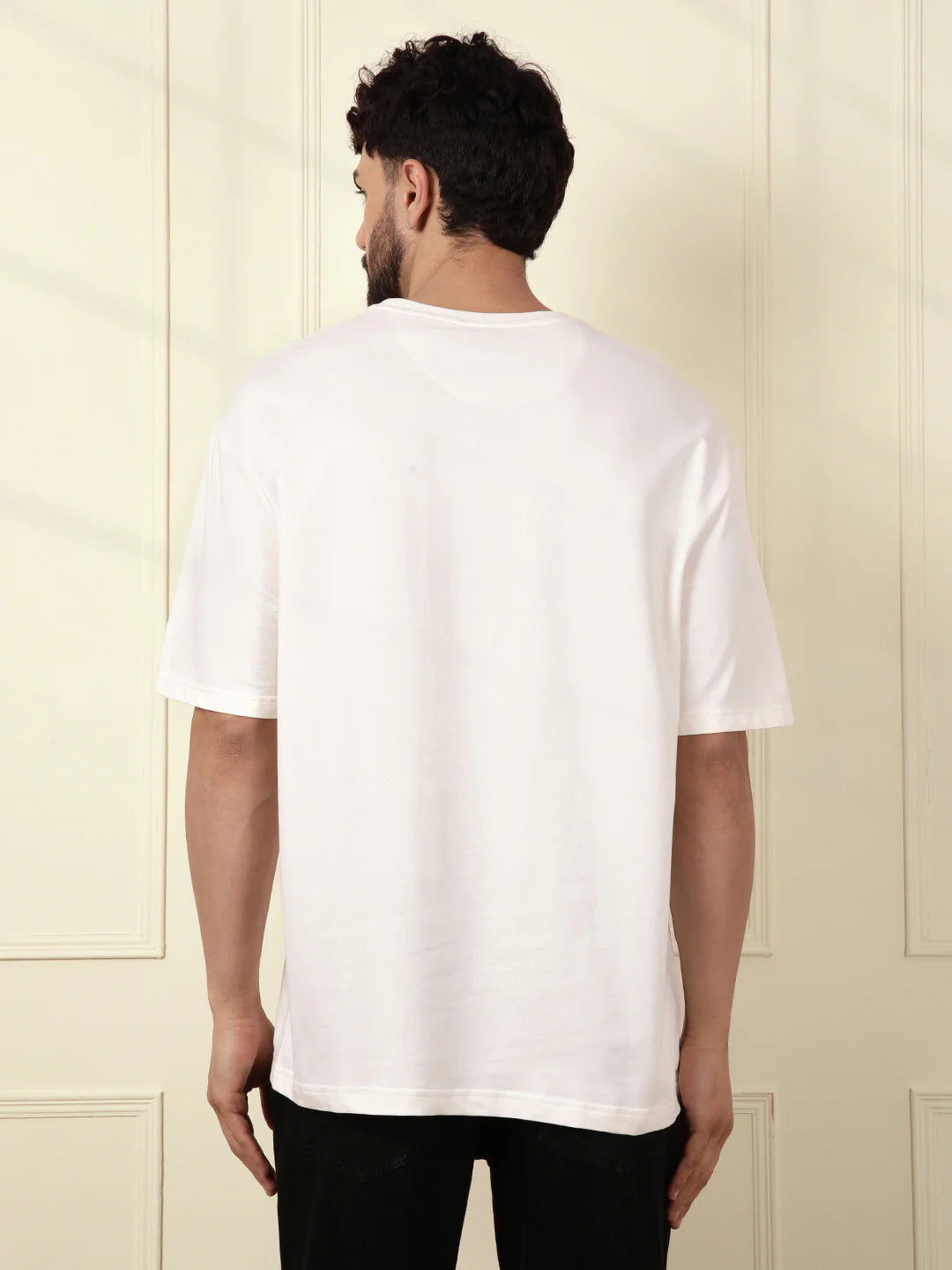 Premium Quality Off White Heavy GSM T-Shirt for Men with Modern Placement Print