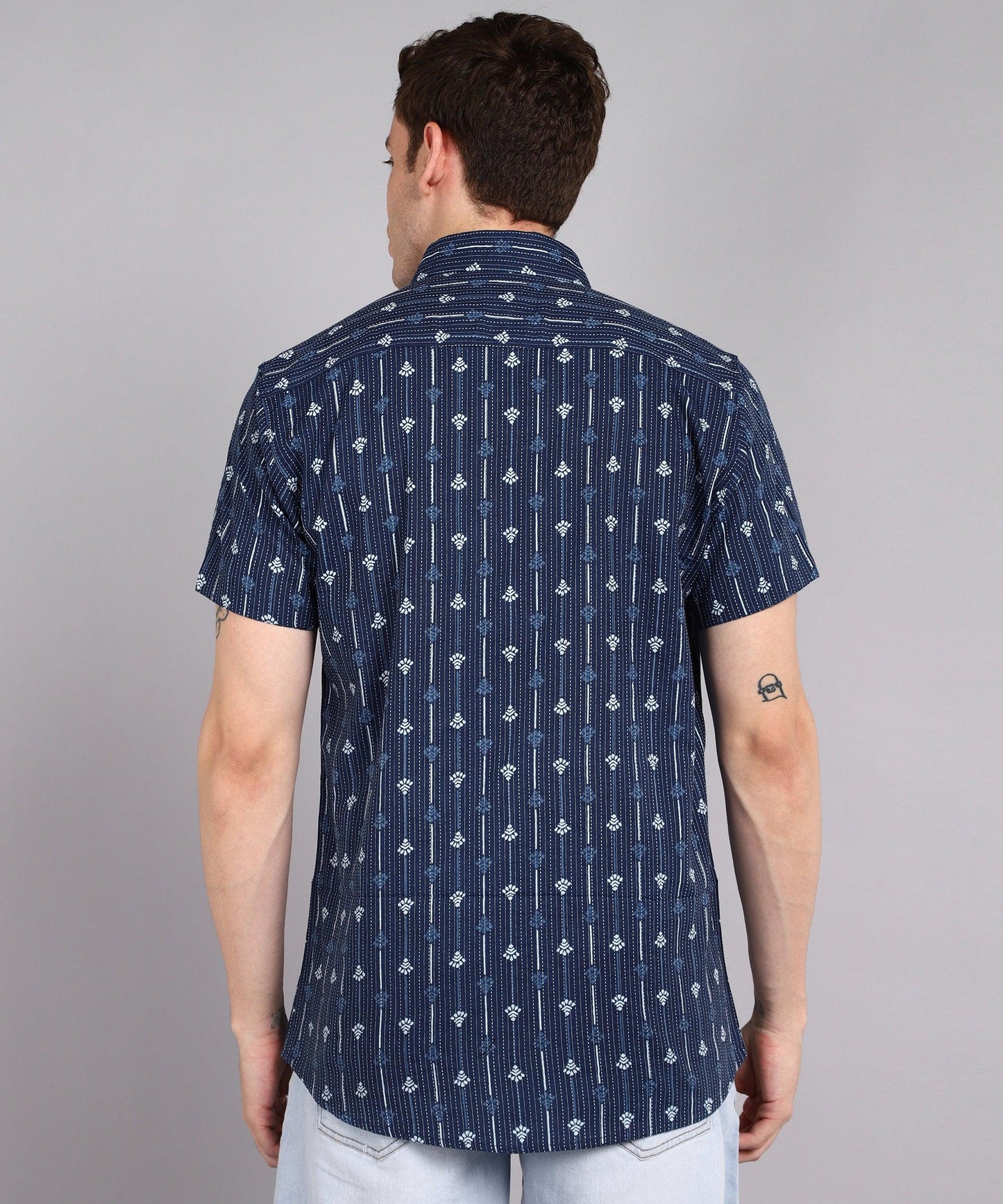 Men’s Half Sleeve Casual Printed Shirt Comfortable Lightweight and Perfect for Everyday Style