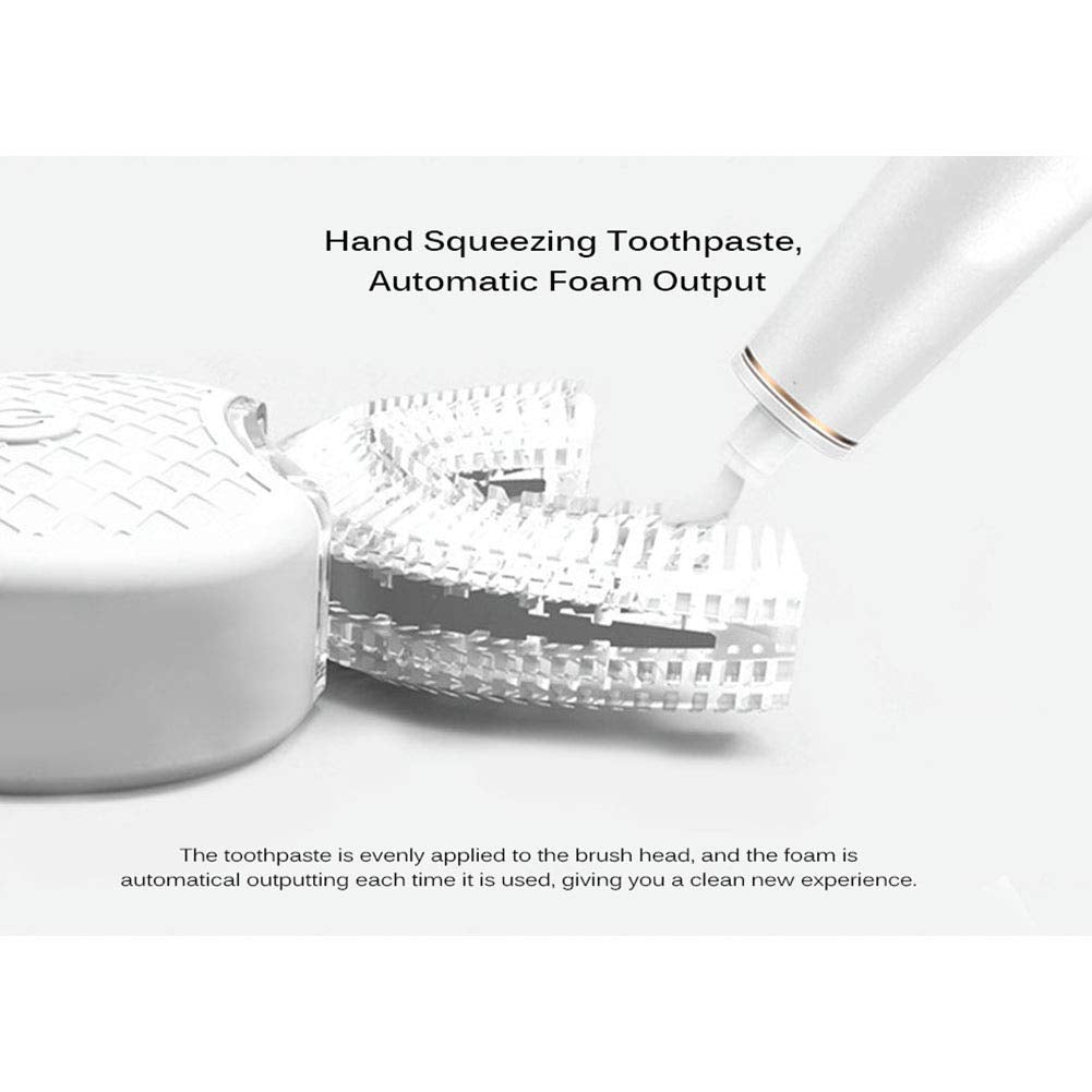 Automatic Ultrasonic Electric Toothbrush 360 Degree Cleaning with U Shape Sonic Brush for Adults