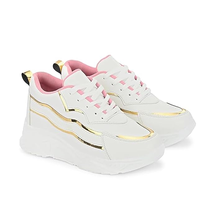 Contemporary Women’s Flare Solid Active Wear Casual Sneakers for Comfort, Style, and Everyday Use