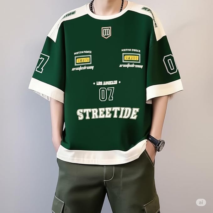 Relaxed Fit Men’s Cotton T-Shirt Oversized Design