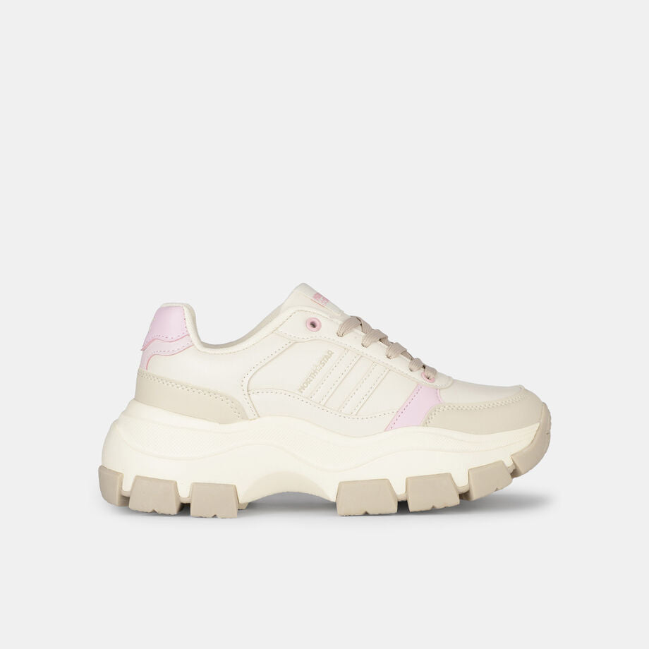 Fashionable Beige Casual Sneaker Shoes for Women with Versatile Style for Travel and Street Fashio