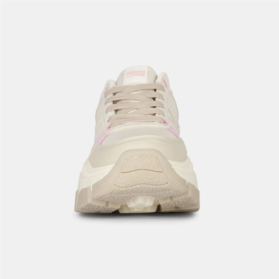 Fashionable Beige Casual Sneaker Shoes for Women with Versatile Style for Travel and Street Fashio