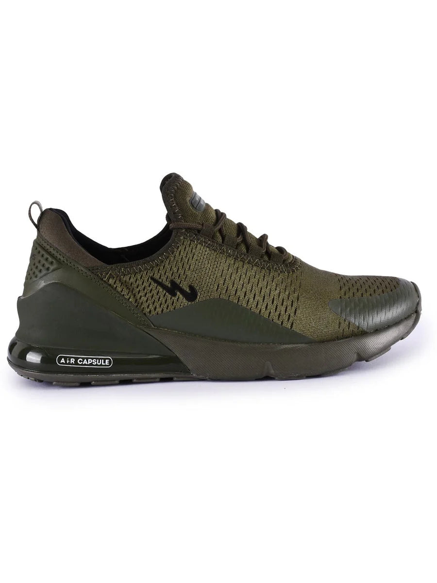 Contemporary Olive Men’s Running Shoes for Everyday Comfort and Style