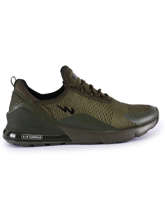 Contemporary Olive Men’s Running Shoes for Everyday Comfort and Style