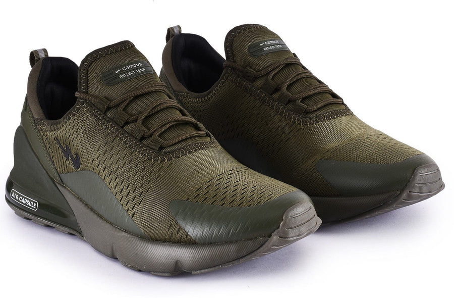 Contemporary Olive Men’s Running Shoes for Everyday Comfort and Style