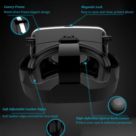 3D VR Glasses Headset VR Pro Virtual Reality for Movies Gaming and Apps