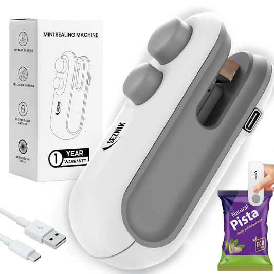 Mini Food Packet Sealing Machine Portable Handheld Heat Sealer for Snacks Chips and Fresh Storage