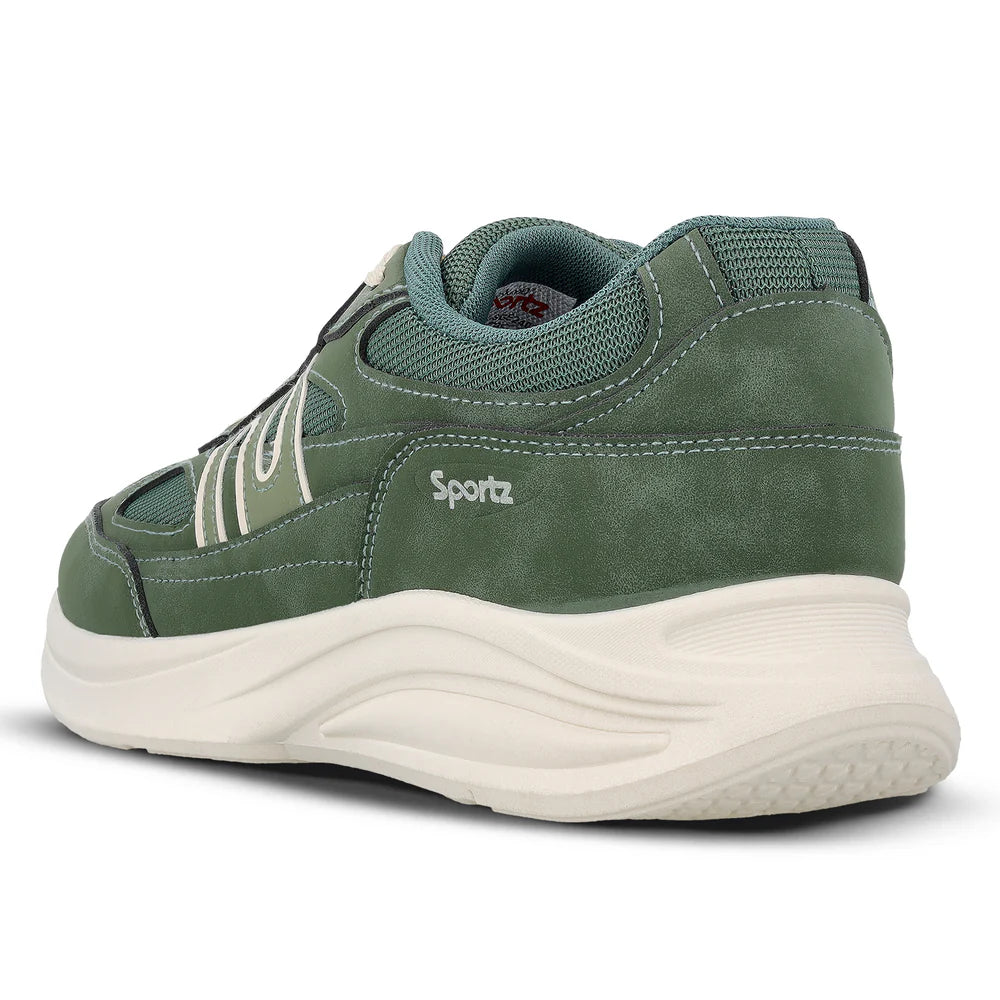 Comfortable Men’s Suede Sports Sneakers in Dark Green for Walking and Outdoor Activities