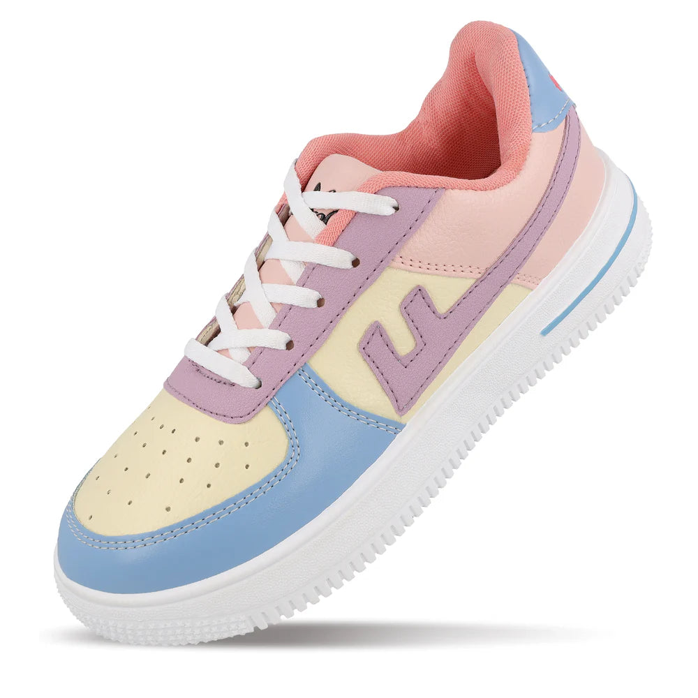 Modern Womens Lifestyle Yellow Peach Fashion Sneakers for Street Style and Casual Look