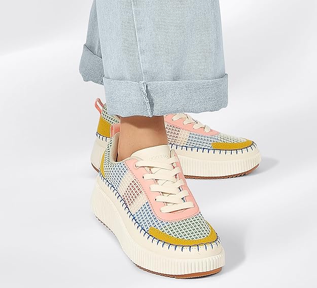 Modern Women’s Platform Sneakers Sparkly Rhinestone Accented Chunky Casual Shoes with Comfortable Fit for Daily Wear