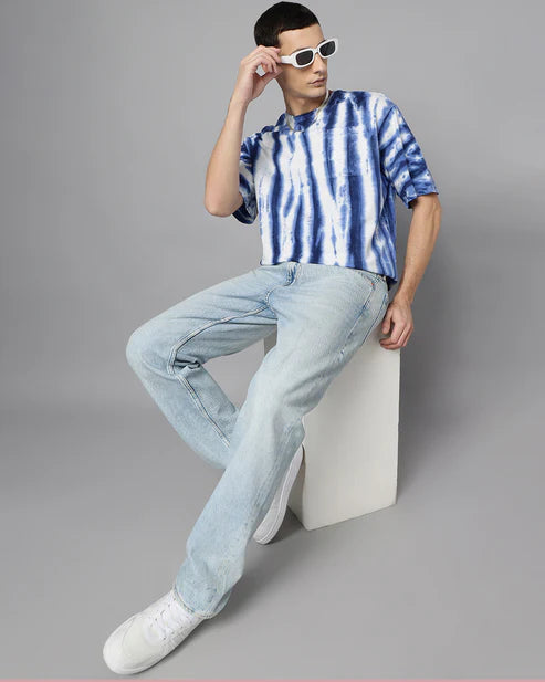 Stylish Oversized Tie-Dye T-Shirt for Men Trendy Fashion