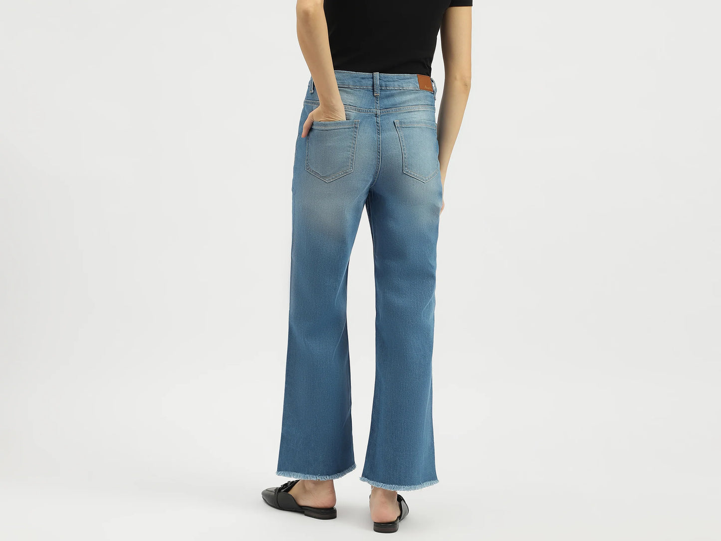 Solid Bootcut Fit Jeans for Women Comfortable Everyday Wear and Stylish Denim Look