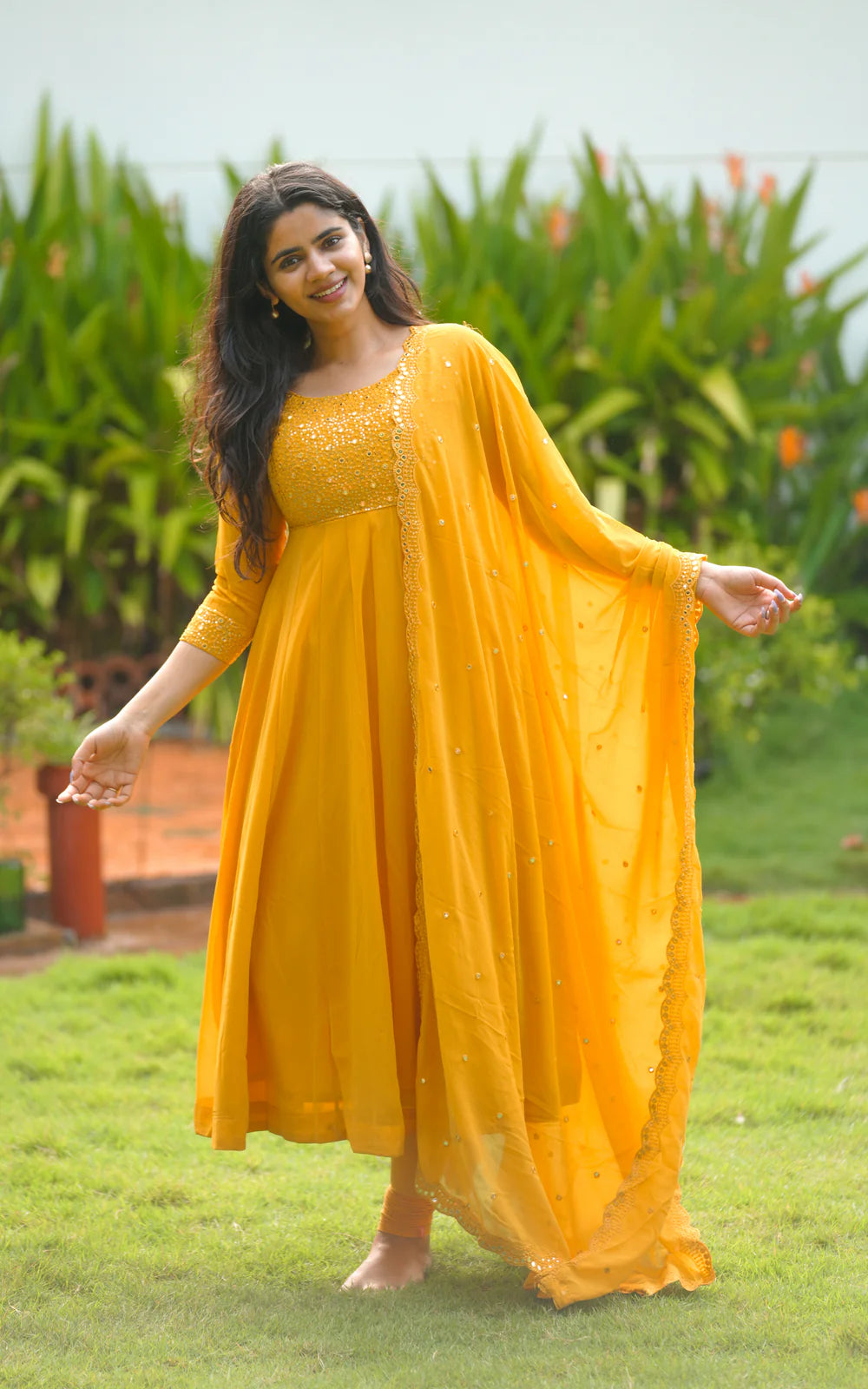 Premium Mustard Kurti Ensemble with Coordinated Dupatta and Stylish Traditional Detailing for Wedding Functions and Festive Occasions