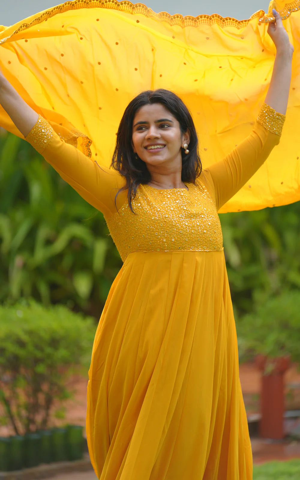 Premium Mustard Kurti Ensemble with Coordinated Dupatta and Stylish Traditional Detailing for Wedding Functions and Festive Occasions